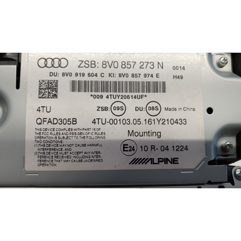 AUDI DISPLAY VARI AUDI A3 Sportback 2016> usato