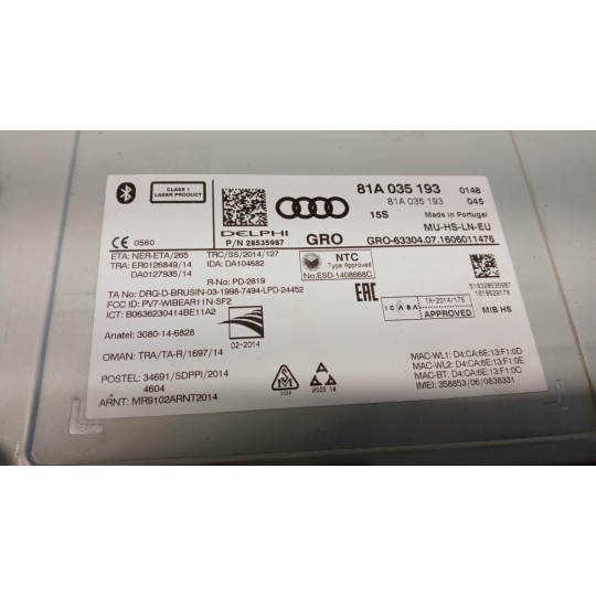 CAR RADIO AUDI A3 Sportback 2016> used