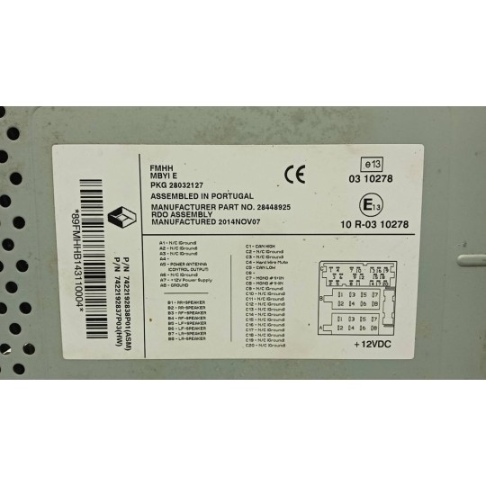 CAR RADIO RENAULT truck T 2014> used