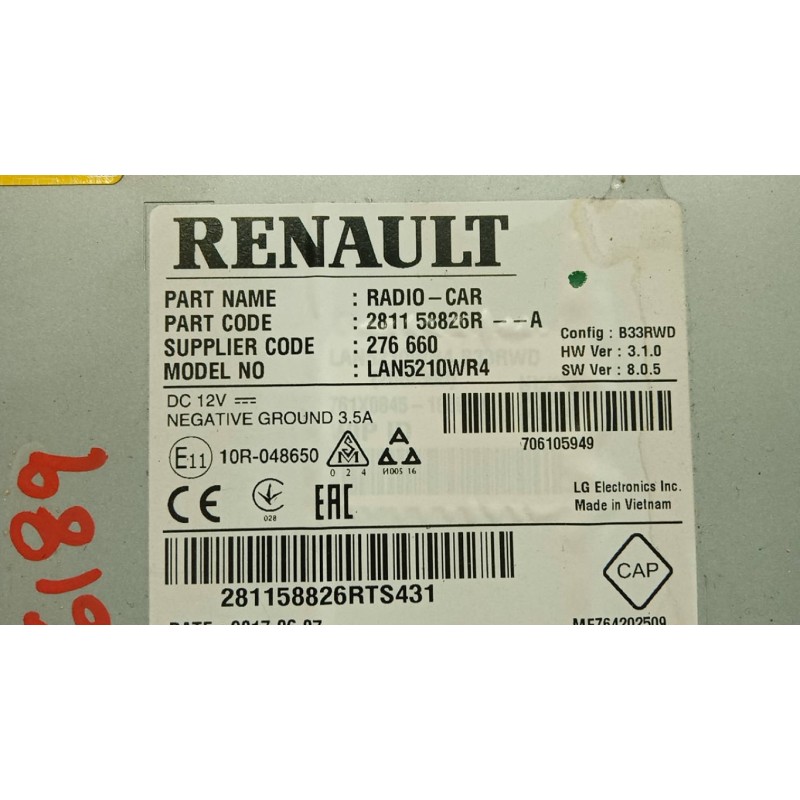 RENAULT AUTORADIO RENAULT Clio 2016>2019 usato
