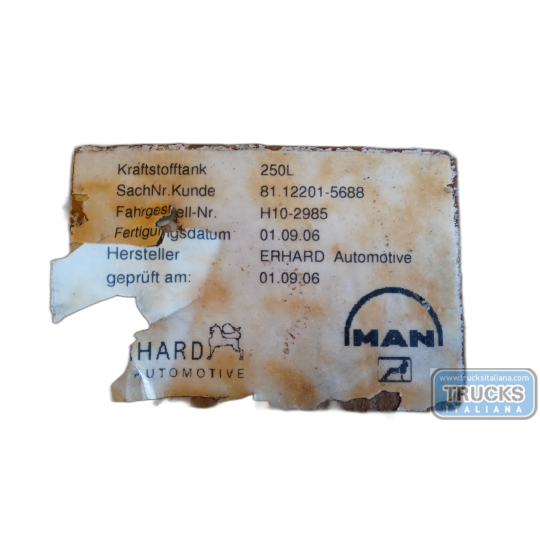 FUEL TANK MAN TGM used