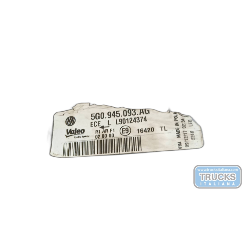 VOLKSWAGEN FARO POST INTERNO LED SINISTRO VOLKSWAGEN Golf 7.2 2017>2019 usato