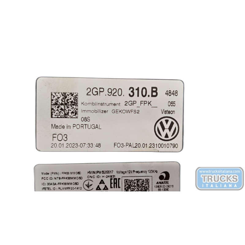VOLKSWAGEN INSTRUMENT PANEL VOLKSWAGEN Polo 2021> used