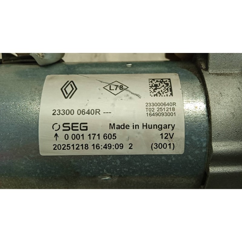 DACIA STARTER MOTOR DACIA Sandero 2026> used