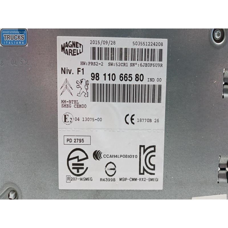 PEUGEOT AUTORADIO PEUGEOT 2008 2013>2016 usato