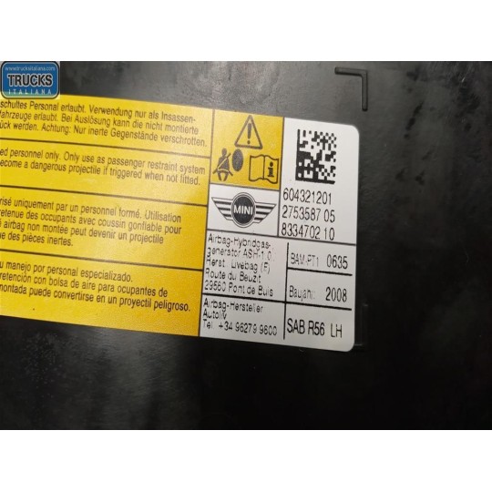 AIR BAG LATERALE SINISTRO MINI R56  2006>2011 usato