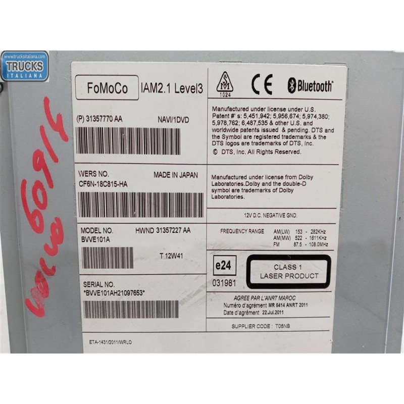 VOLVO AUTORADIO VOLVO V40 2012>2016 usato