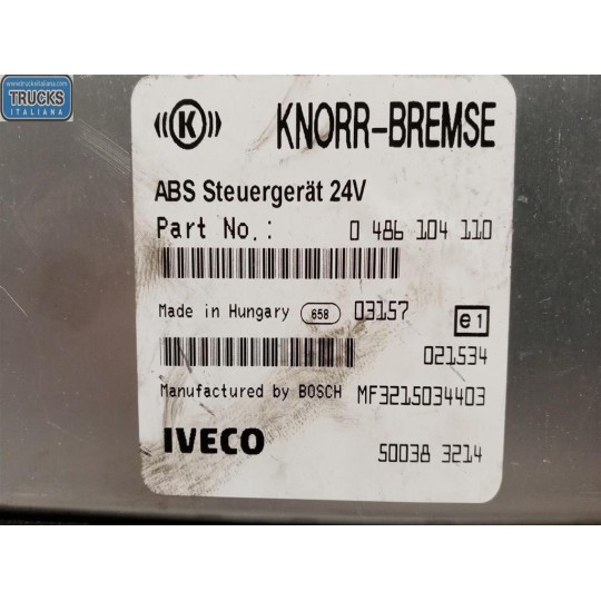 ABS CONTROL UNIT IVECO EUROCARGO 2000>2005  used