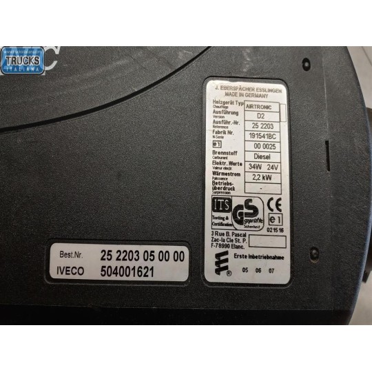 WEBASTO IVECO Stralis 2003>2007 usato