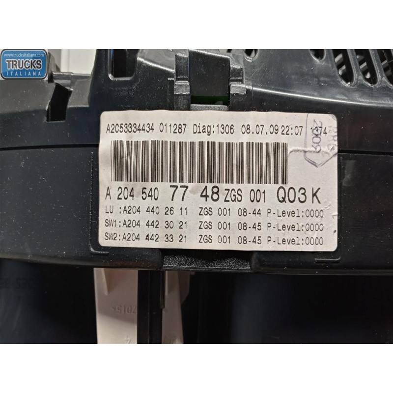 MERCEDES-BENZ QUADRO STRUMENTI MERCEDES-BENZ Classe C (W204) 2007>2011 usato