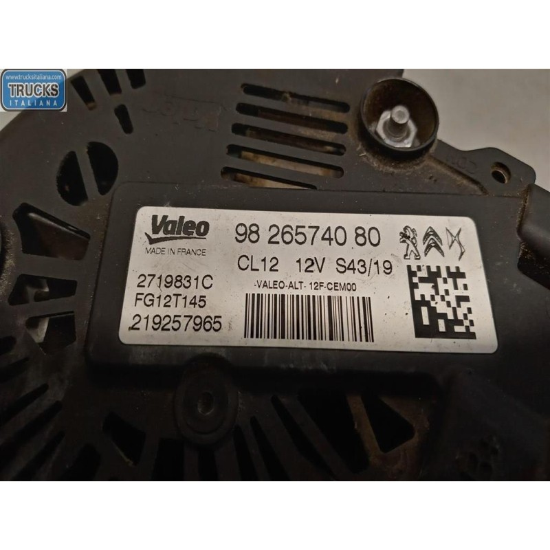 CITROEN ALTERNATORE CITROEN C3 2016>2020 usato