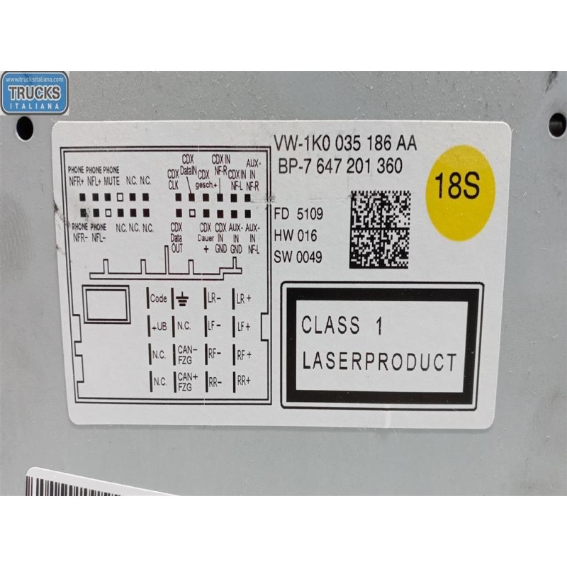 VOLKSWAGEN CAR RADIO VOLKSWAGEN Golf 6 2008>2012 used