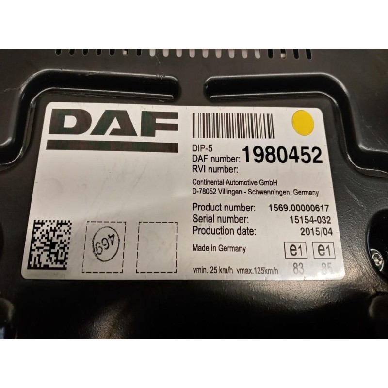 DAF INSTRUMENT PANEL DAF XF106 used