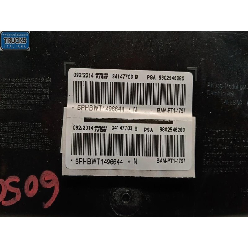 CITROEN AIR BAG LATERALE DESTRO CITROEN C3 2013>2016 usato