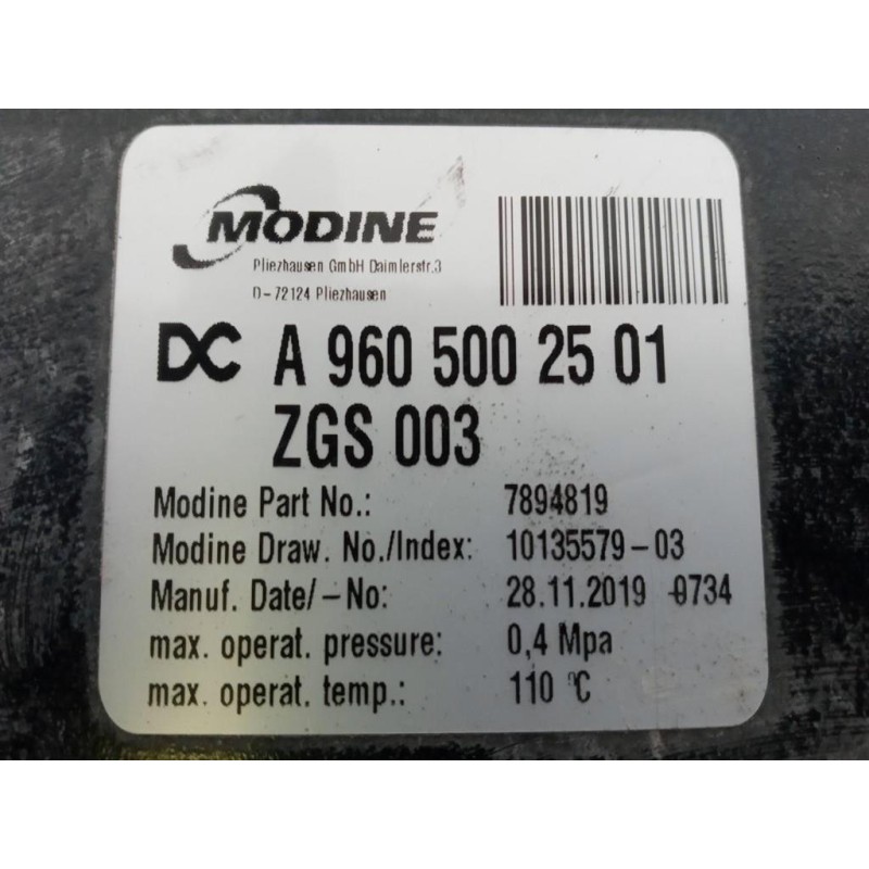 MERCEDES-BENZ truck WATER HEAT RADIATOR  MERCEDES-BENZ truck Actros euro 6 2014>2021 used