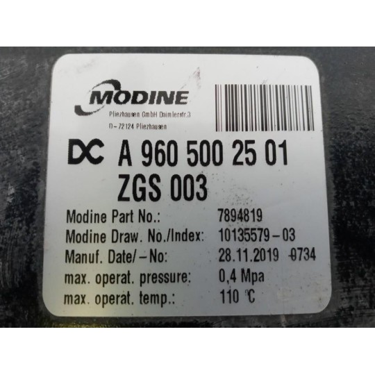 WATER HEAT RADIATOR  MERCEDES-BENZ truck Actros euro 6 2014>2021 used