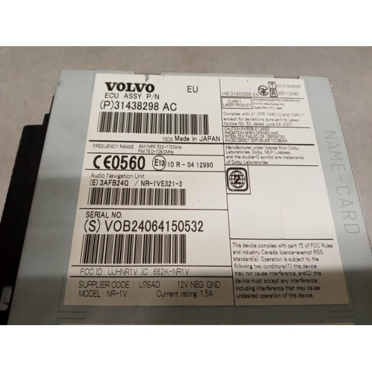 CAR RADIO VOLVO S60 2013>2018 used