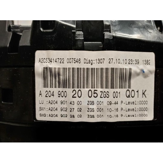 QUADRO STRUMENTI MERCEDES-BENZ Classe C (W204) 2007>2011 usato