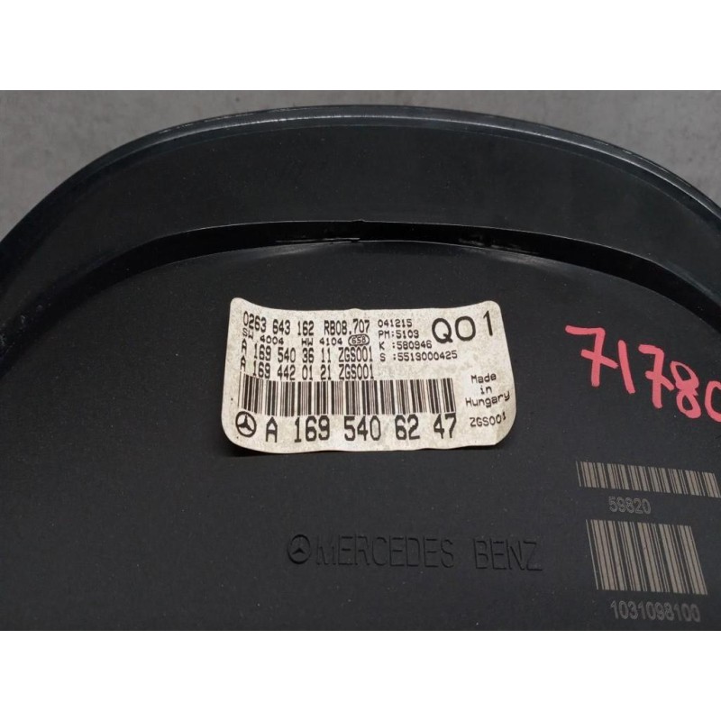 MERCEDES-BENZ QUADRO STRUMENTI MERCEDES-BENZ Classe A (W169) 2004>2008 usato