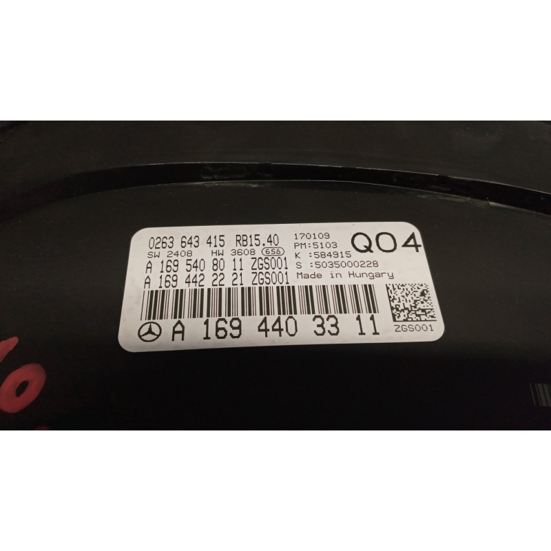 MERCEDES-BENZ QUADRO STRUMENTI MERCEDES-BENZ Classe B (W245) 2008>2011 usato