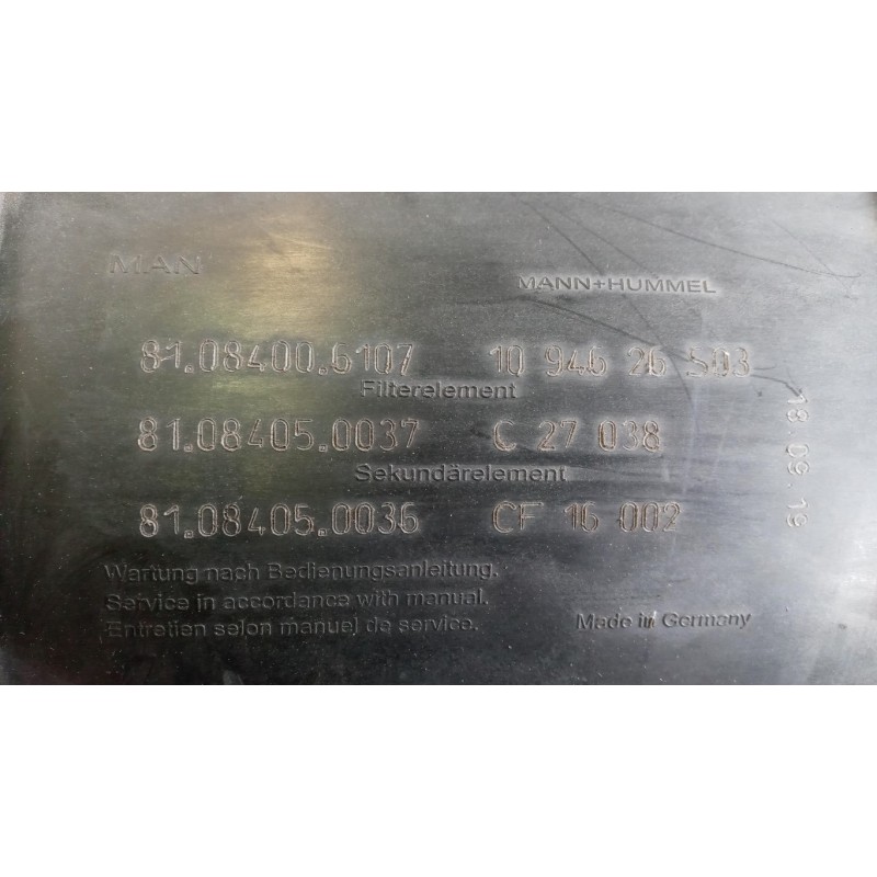 MAN SCATOLA FILTRO MAN TGX euro 6 usato