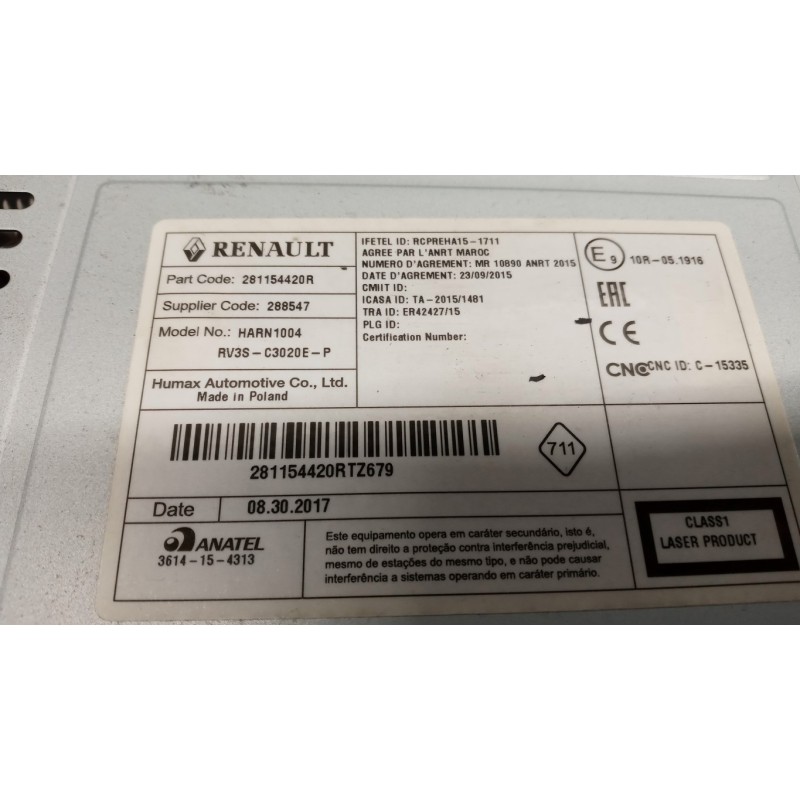 RENAULT AUTORADIO RENAULT Kangoo 2013>2021 usato