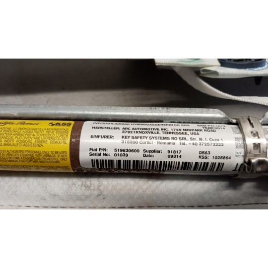 LEFT ROOF AIR BAG FIAT F.500L 2012> used