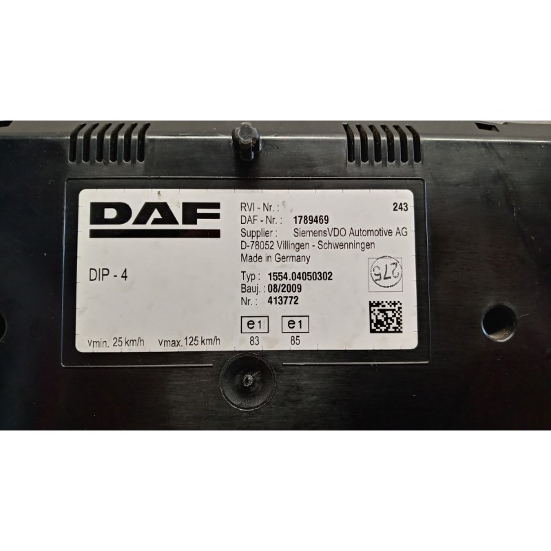 DAF INSTRUMENT PANEL DAF XF105 used