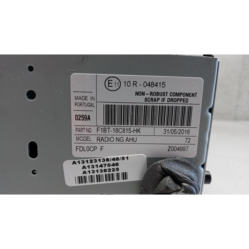 FORD van CAR RADIO FORD van Transit/Tourneo Connect 2013> used