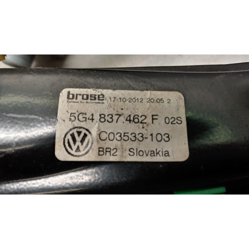 VOLKSWAGEN ALZA VETRI ANTERIORI DESTRO VOLKSWAGEN Golf 7 2012>2016 usato