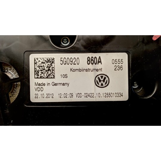 INSTRUMENT PANEL VOLKSWAGEN Golf 7 2012>2016 used
