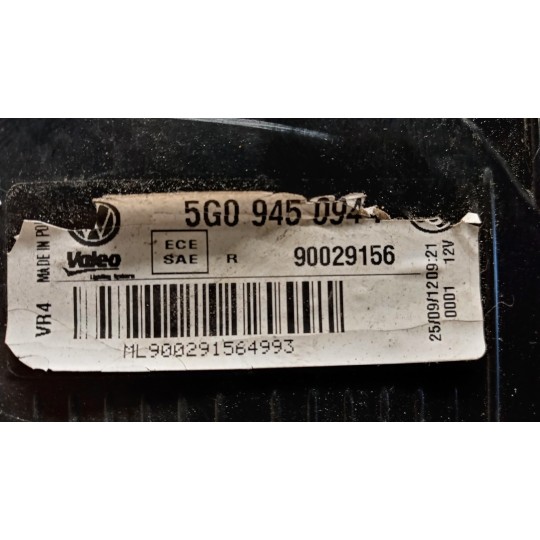 RIGHT REAR LIGHT ON BACK  VOLKSWAGEN Golf 7 2012>2016 used