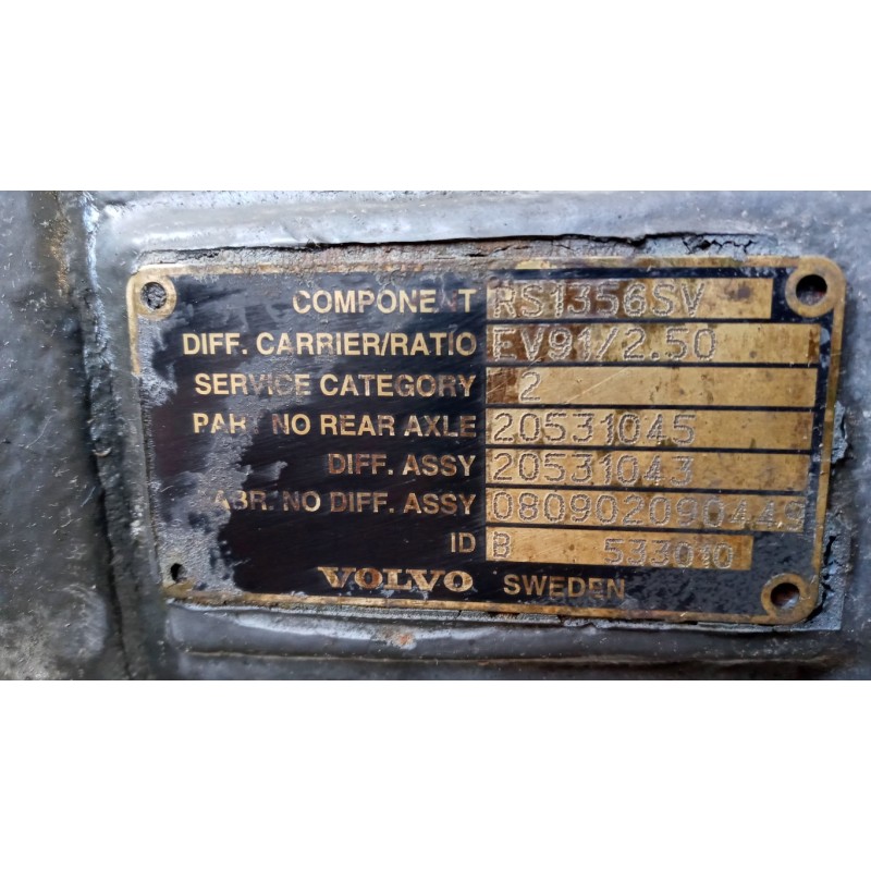 VOLVO truck ASSALE POSTERIORE VOLVO truck FH13 usato