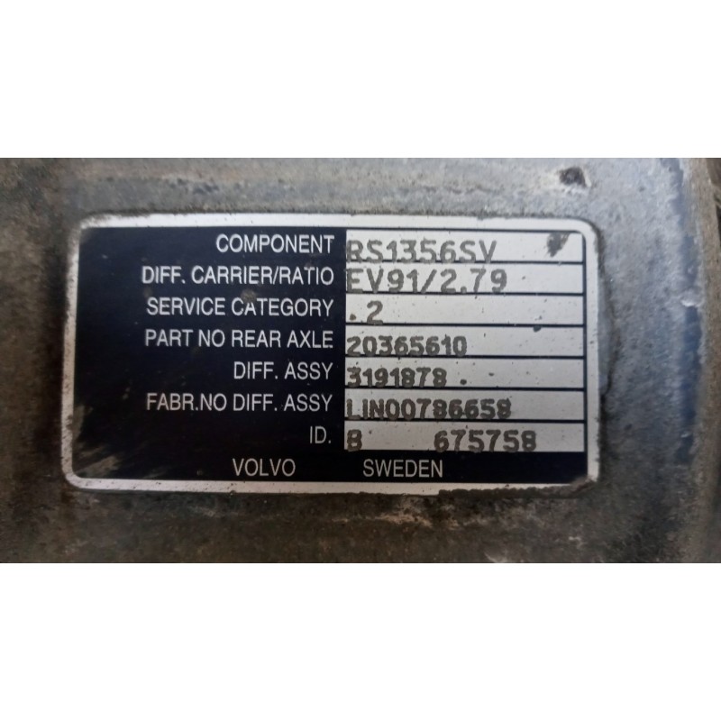 VOLVO truck ASSALE POSTERIORE VOLVO truck FH13 usato