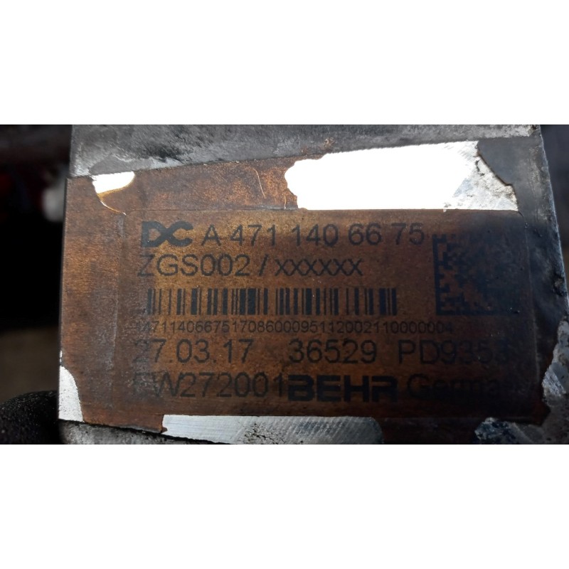 MERCEDES-BENZ truck HEAT EXCHANGER  MERCEDES-BENZ truck Actros euro 6 2014>2021 used