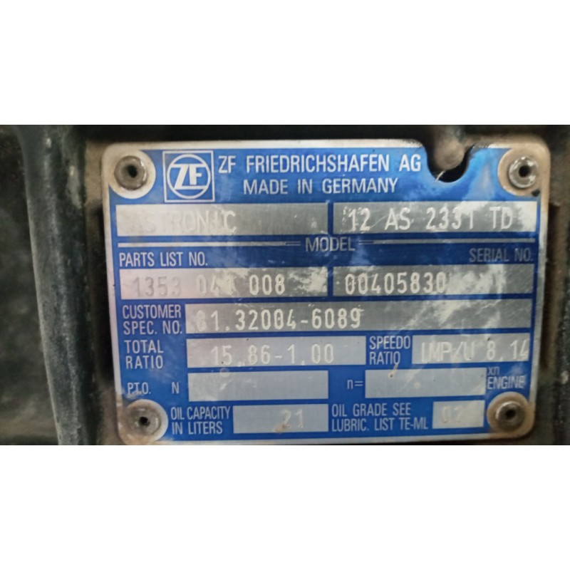 MAN GEARBOXES  MAN TG-A 2000>2007 used