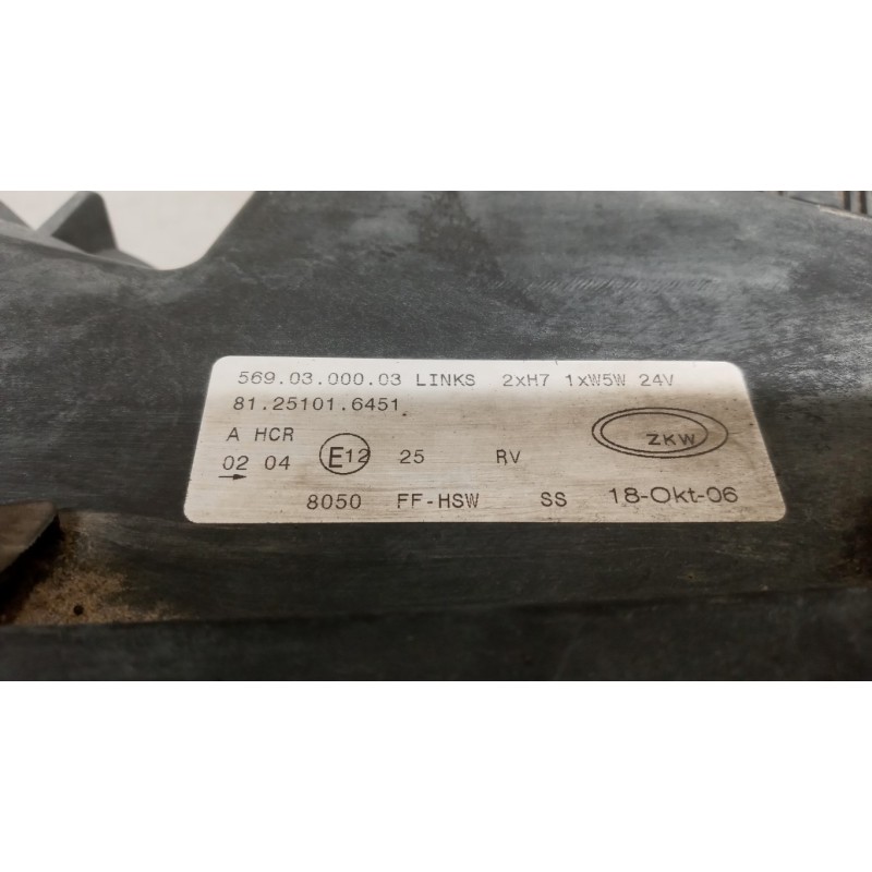 MAN FARO ANTERIORE SINISTRO MAN TG-A 2000>2007 usato