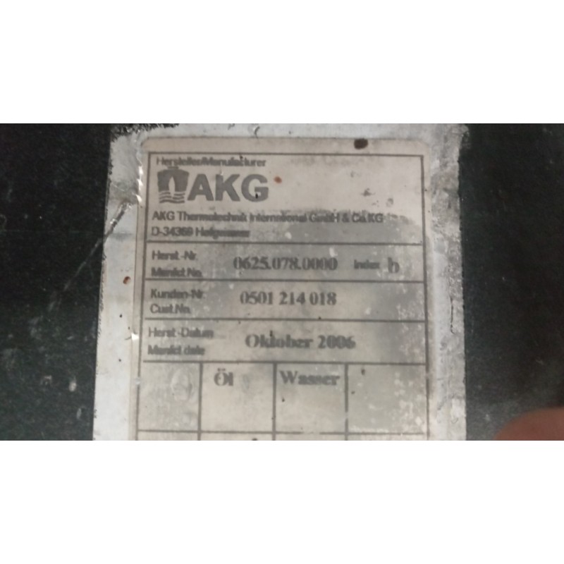 MAN HEAT EXCHANGER  MAN TG-A 2000>2007 used