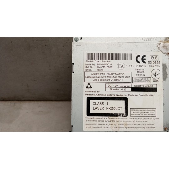 AUTORADIO TOYOTA Rav 4 2010>2013 usato