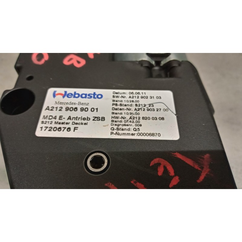 MERCEDES-BENZ SUNROOF MOTOR  MERCEDES-BENZ Classe E (W/S212) 2009>2012 used