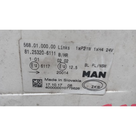 LEFT FOG LIGHT LAMP MAN TGM used