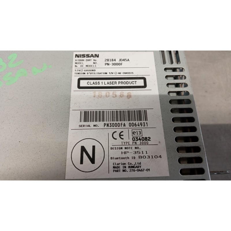 NISSAN CAR RADIO NISSAN Qashqai+2 2008>2010 used