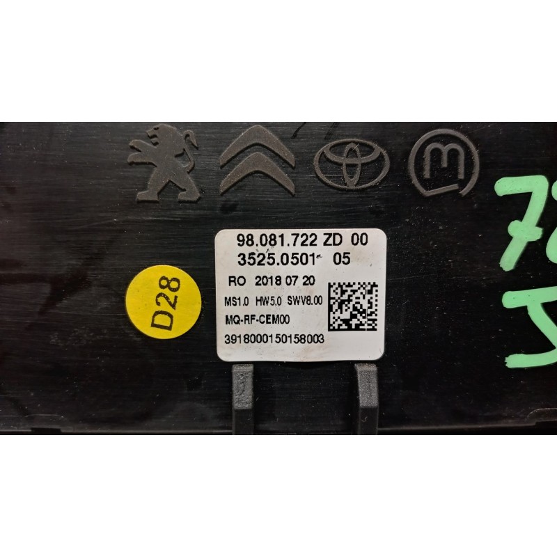 CITROEN AC CONTROL UNIT CITROEN Jumpy 2016> used