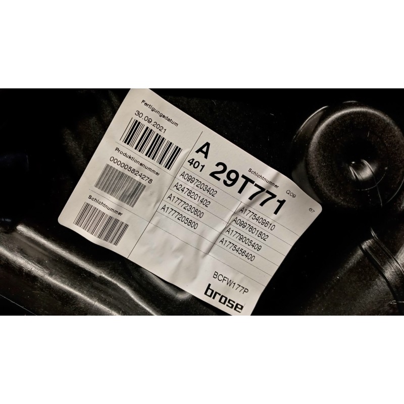 MERCEDES-BENZ FRONT RIGHT POWERED WINDOWS  MERCEDES-BENZ Classe A (W177) 2018> used