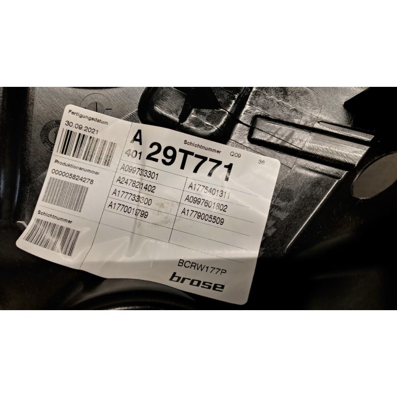 MERCEDES-BENZ BACK RIGHT POWERED WINDOWS MERCEDES-BENZ Classe A (W177) 2018> used