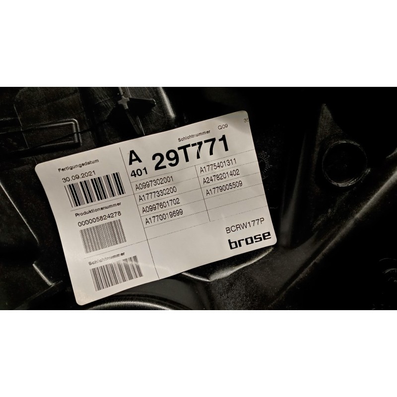 MERCEDES-BENZ BACK LEFT POWERED WINDOWS  MERCEDES-BENZ Classe A (W177) 2018> used