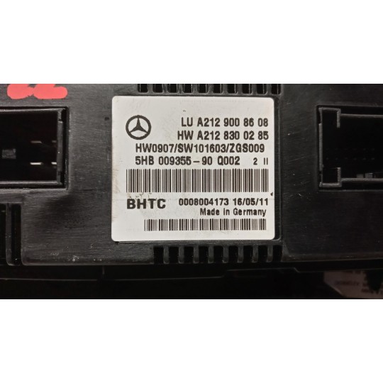 AC CONTROL UNIT MERCEDES-BENZ Classe E (W/S212) 2009>2012 used